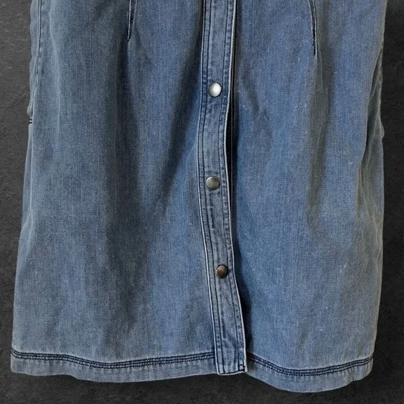 Theory Denim Blue Button-Down Dress Size 6 - Picture 2 of 13